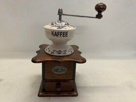 Porcelánový stolní mlýnek na kávu - cibulák č. 7 - 1