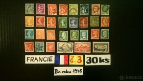 poštovní známky / Francie č.3  30ks  do roku 1945