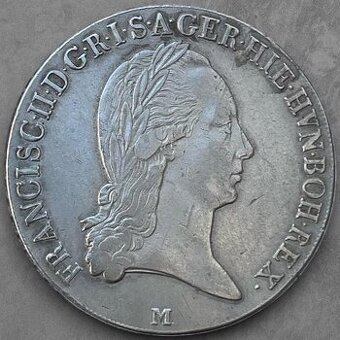 Strieborný Križový Toliar - František II. 1796 M - 1
