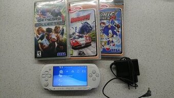 PSP + 4 hry + příslušenství