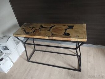 Designový odkládací stolek dřevo Mangovník-nové