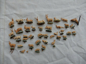 Dřevěné figurky, betlémské figurky, ručně vyřezávané dřevo,