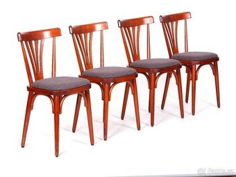 4x těžké masivní židle po přečalounění.