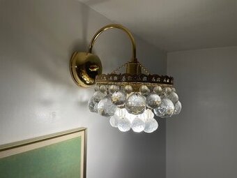 Nástěnné svítidlo s křišťálovými ověsy, sada 2 kusů