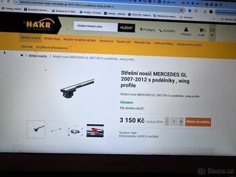 Nosič přičniky na Mercedes GL 2007-2012 Hakr