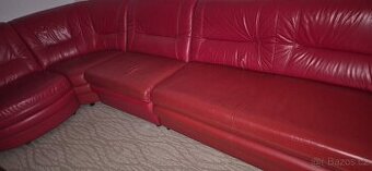 Kožená sedaci souprava.