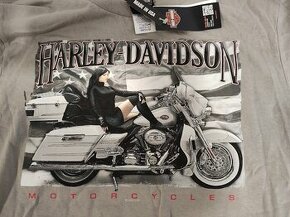 Pánské tričko Harley-Davidson bílá Electra Glide vel. M, XXL