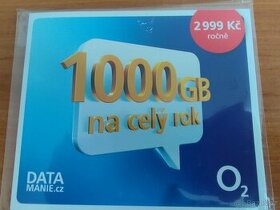 Datamanie 1000GB ROK 1000 GB dat rychlostí 5G za akční cenu