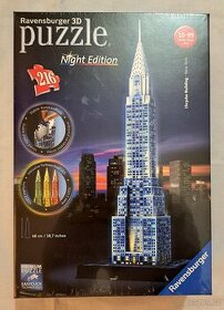 Svítící 3D puzzle Chrysler building noční edice