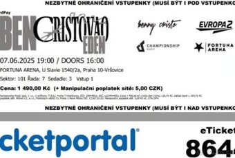 Vstupenka Ben Cristovao