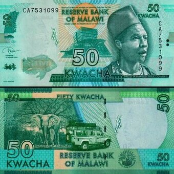 Malawi - 50 Kwacha bankovka, 2020, UNC