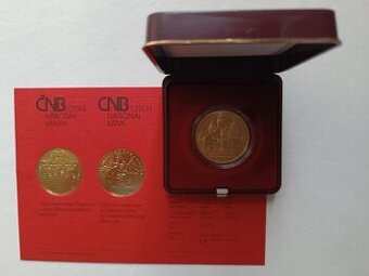Pamětní zlatá mince město Štramberk proof/bk