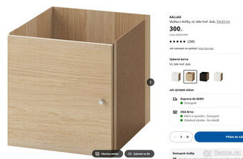Vložka s dvířky, Kallax 303.245.07, bílý dub, 2 kusy