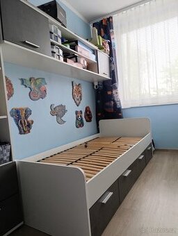 Set Postel + závěsná skříňka