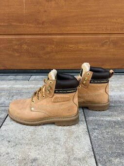 Zimní kotníkové vyteplené vysoké boty farmářky BK