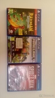 Tři hry pro konzoli PlayStation 4