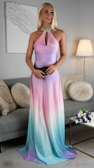 Nádherné, plesové, společenské šaty v ombré odstínu.