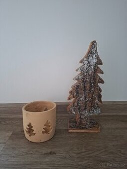 Vánoční dekorace, svicen, stromeček