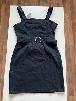 Nové džínové šaty s páskem, vel XXL, ale řekla bych měnší cc