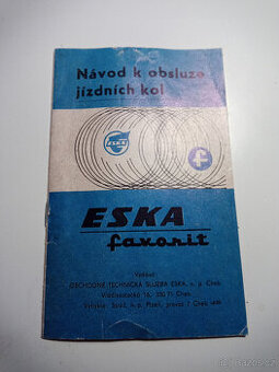 Návod k obsluze jízdních kol Eska, Favorit