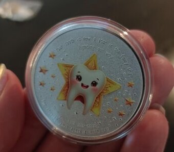 Prodám krásnou kovovou minci - suvenýr pro děti.