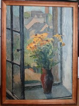 Karel Frauknecht - Kytice na okně - Obraz