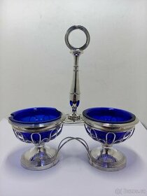 Starožitná stříbrná solnička, investiční