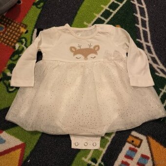 Bílé dívčí sváteční šaty vel. 62 C&A