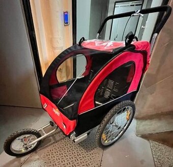 Vozik za kolo pro dvě děti