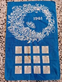 Útěrka kalendář 1981 rozměr 68x43 cm