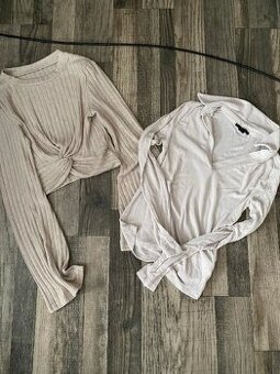 Set nové crop trika a trika Amisu vel.38/M