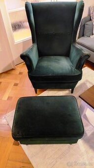Křeslo + podnožka Ikea STRADMON