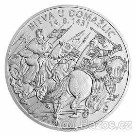 Stříbrná medaile 10 oz Bitva u Domažlic stand