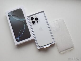 Apple iPhone 16 Pro 128GB Bílý titan - ZÁRUKA - 100% BATERIE