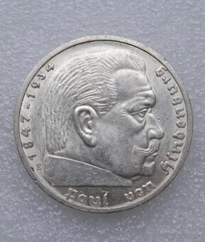 5 Reichsmark 1938 E (Říšská 5 marka)