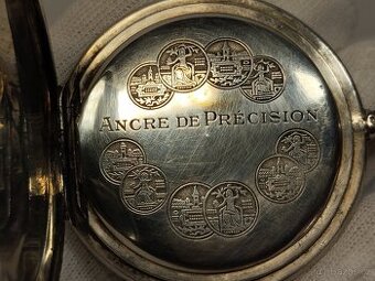 Starožitné pánské tříplášťové celostříbrné kapesní hodinky