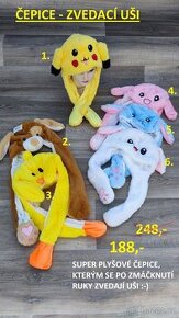 Nové chlupaté čepice - výprodej