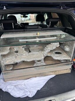 Terarium skleněné pro hada, agamu, ještěrky