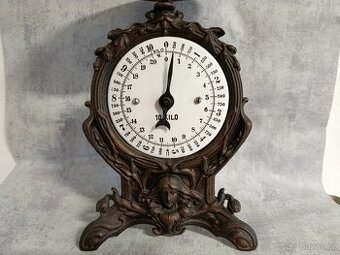 Velmi pěkné jednomiskové  figurální 10kg váhy s puv.miskou