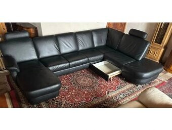 Moderní kožená sedací souprava ve tvaru "U", 3275
