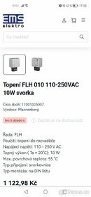 Topení FLH 010 110-250V AC Pfannenberg