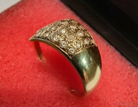 Prsten zlatý s 20 zirkony - 1