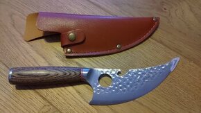Lovecký nůž + ručně kovaný