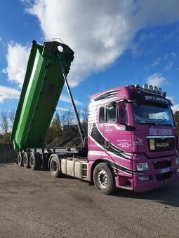 Tahač Man+sklápěcí návěs . Podobné jako Volvo,DAF,Iveco,