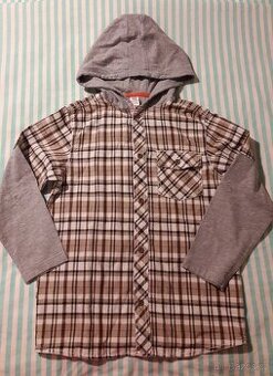 Chlapecká bavlněná košile s kapucí vel. 140