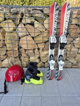 Dětské lyže, dětské lyžařské boty, lyžařská přilba