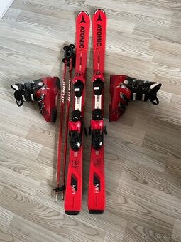 Lyže Atomic MH 140 cm +lyžáky Atomic 39-40 + hůlky