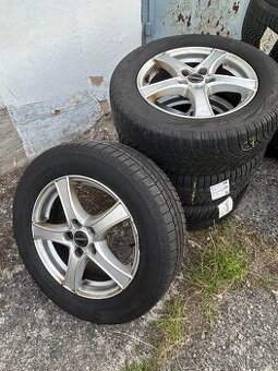 Alu kola Borbet R16 5x112 VW,Škoda + zimní pneu 215/60/16