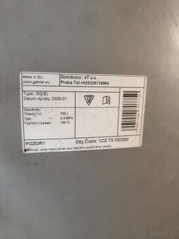 Akumulační nádrž 750 l