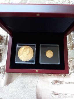 Zlatý Rakouský Čtyřdukát 1915,Rakouská Desetikoruna 1905 TOP